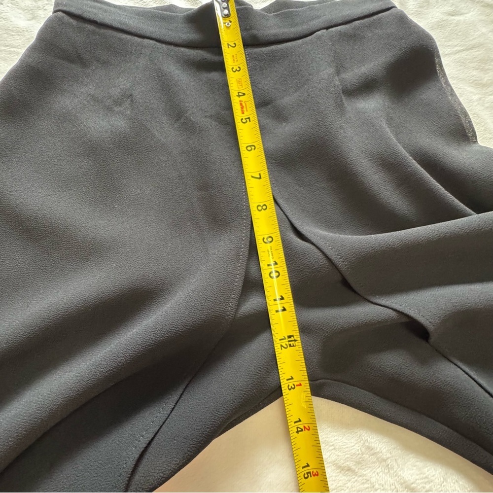 Joseph Ribkoff Black Wide Leg Pants with overlay chiffon - Picture 7 of 14